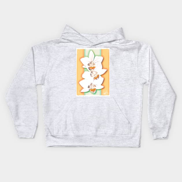 Abstract Floral Design Kids Hoodie by AlondraHanley